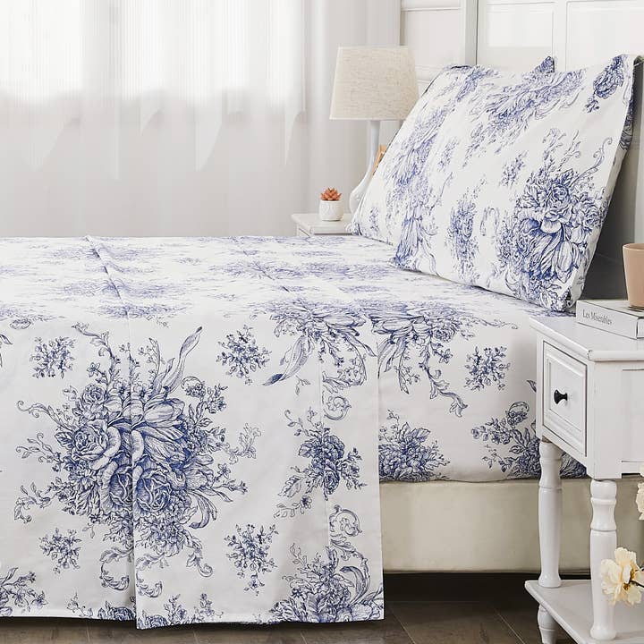 Mélange Home - Wholesale Sheet Set - Toile Printed Cotton Sheet Set13