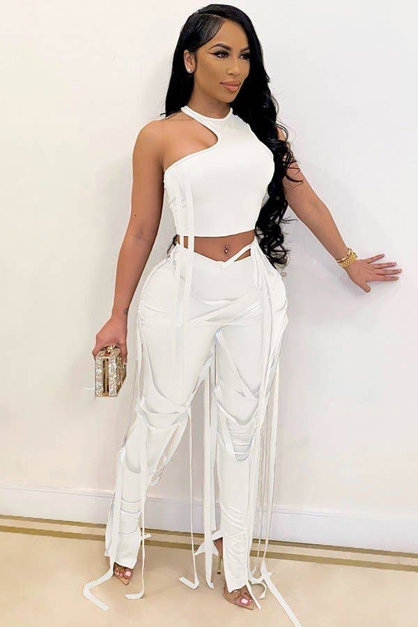 Aria Romance - Vente Ensemble haut et pantalon (PAS d'intérieur) - Femme - Ensemble deux pièces en similicuir6