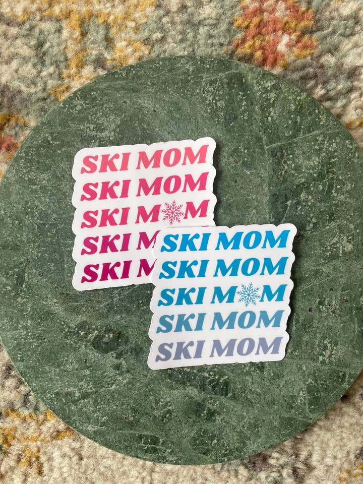Ski Mom Sticker| Winter Sport Weather Resistant for wholesale by Say It Ain't Sold