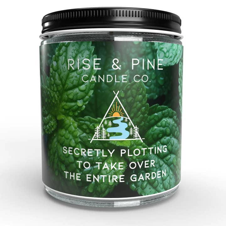 Garden Mint sojavokslys for engroshandel hos Rise and Pine Candle Co.