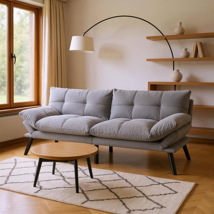 HOMYCASA DESIGN INC - Wholesale Sofa - Carmel 70" Upholstered Convertible Futon Sofa Bed with Adjustable Backrest and Armrests13