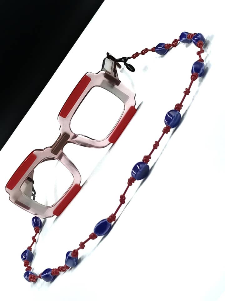 Amalfi PORCELAIN in Red LEATHER for glasses for wholesale by MiCuelga