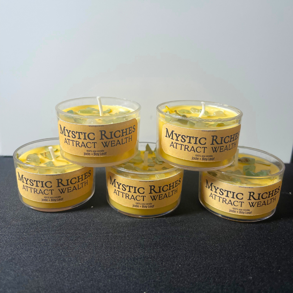 Mystic Showers - Wholesale Pot/gevulde kaars - Kristallen Kaars Ritueel Intentie Collectie met Botanicals8