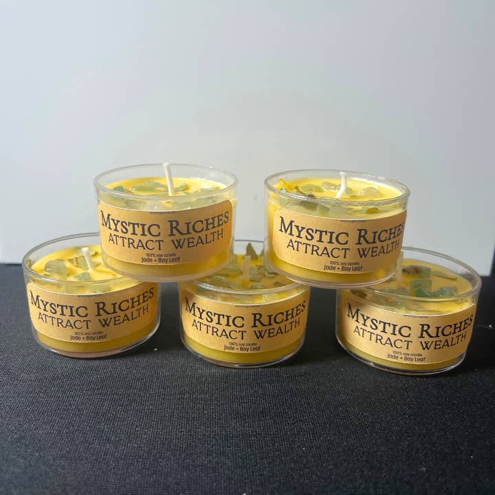 Mystic Showers - Wholesale Pot/gevulde kaars - Kristallen Kaars Ritueel Intentie Collectie met Botanicals8