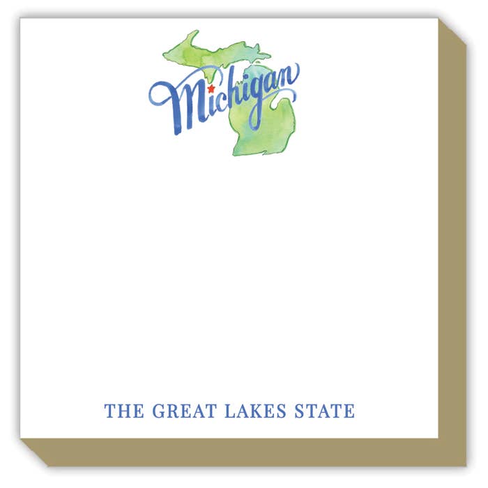 Michigan Handpainted Icons Luxe Pad for wholesale by RosanneBeck Collections