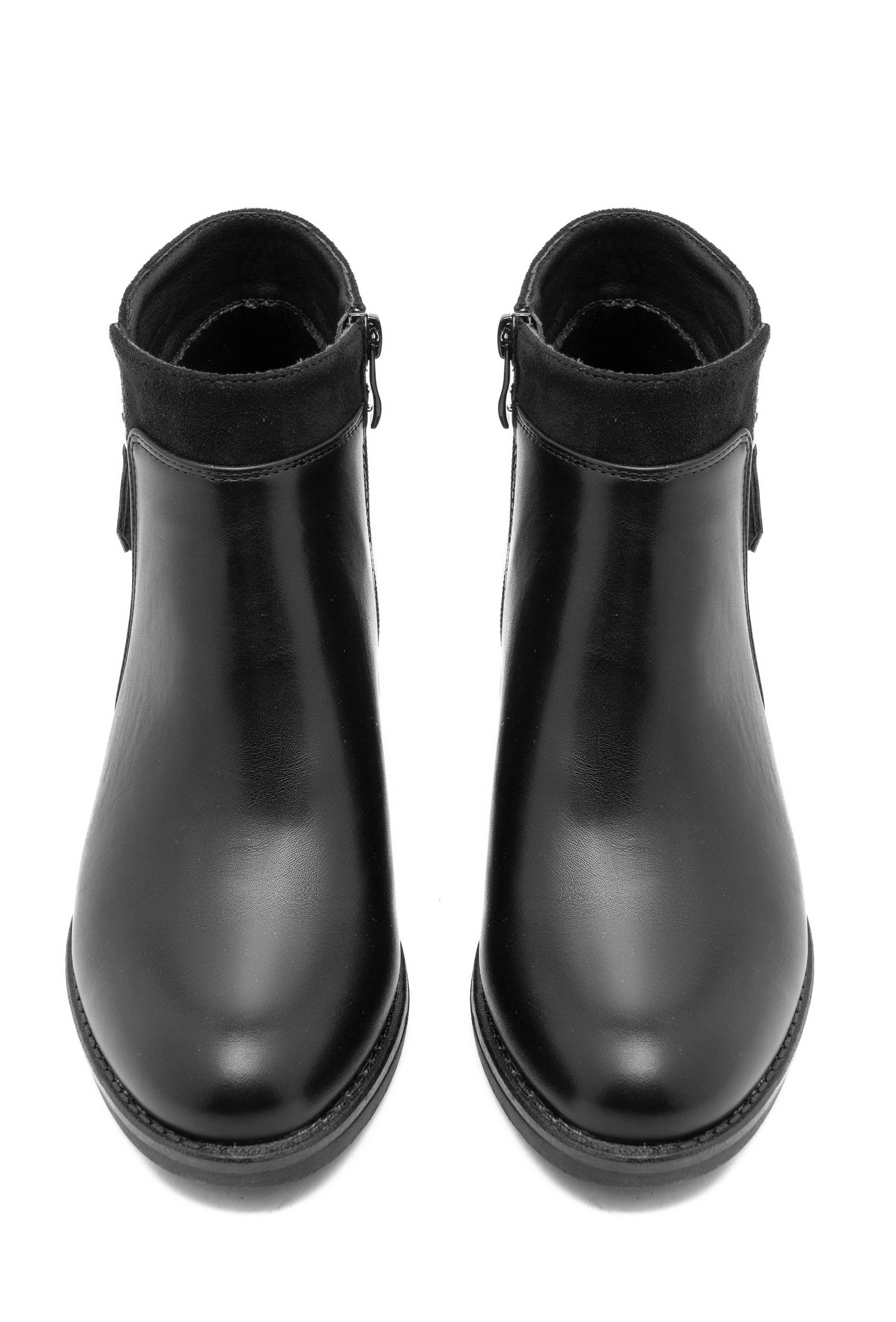 C'M PARIS - Wholesale Chelsea Boots - Women's - Chic Ankle Boots with Gold Side Zipper 683273