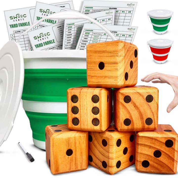 Yardzee & Yard Farkle Giant Dice for wholesale by Swooc Games