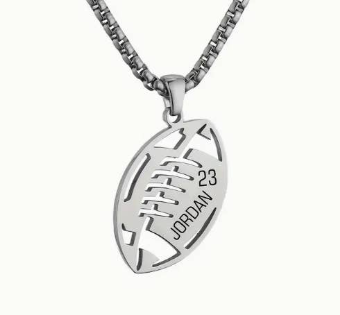 Hide. - Wholesale Pendant/Charm Necklace - Football Personalized Necklace