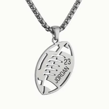 Hide. - Wholesale Pendant/Charm Necklace - Football Personalized Necklace 0