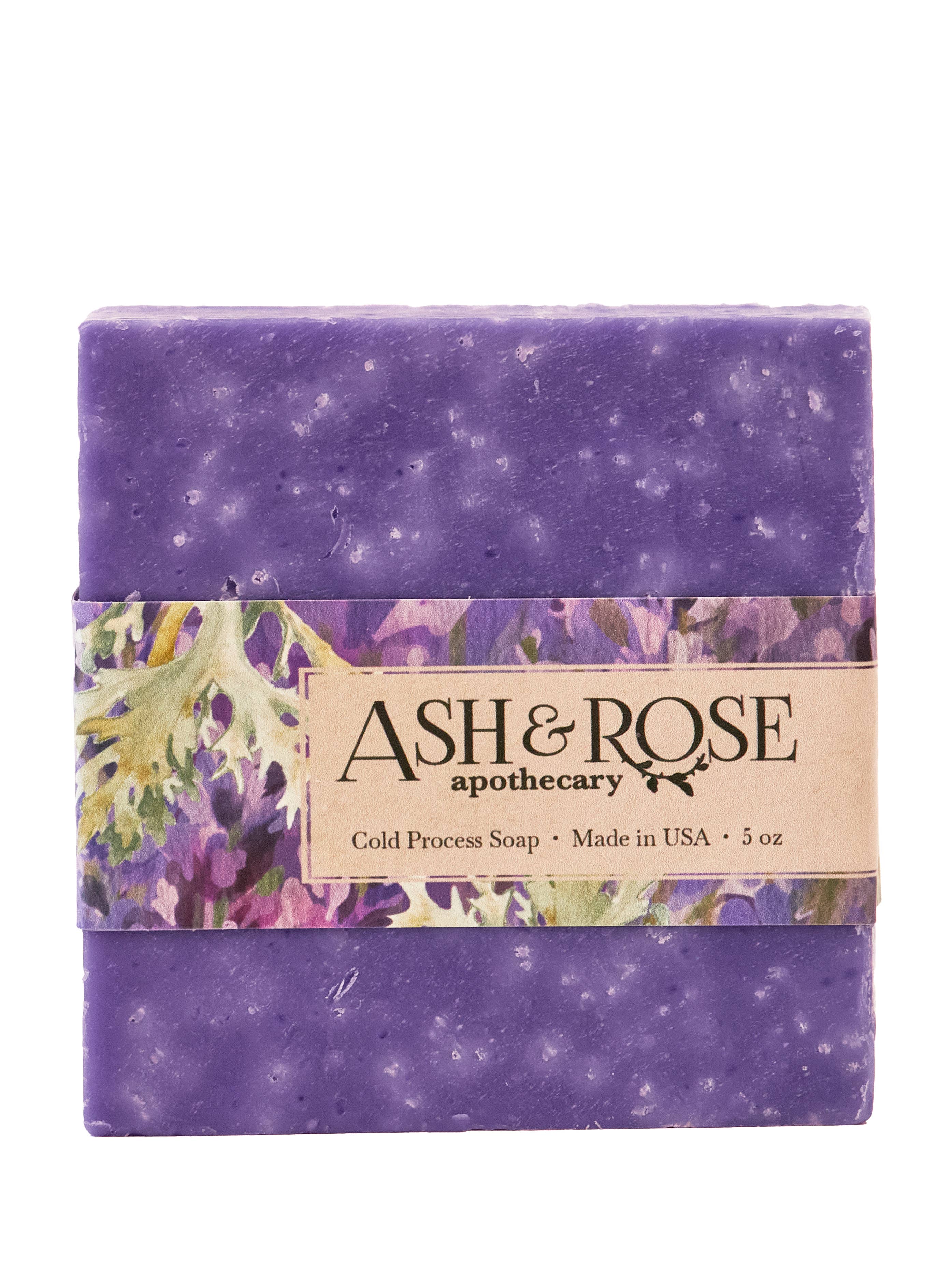 Ash & Rose - Wholesale Bar Soap - Lavender Oak Moss Soap Scrub Bar3