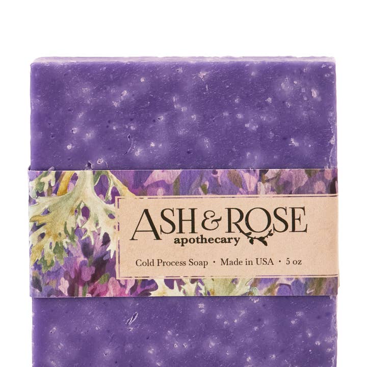 Ash & Rose - Wholesale Bar Soap - Lavender Oak Moss Soap Scrub Bar3