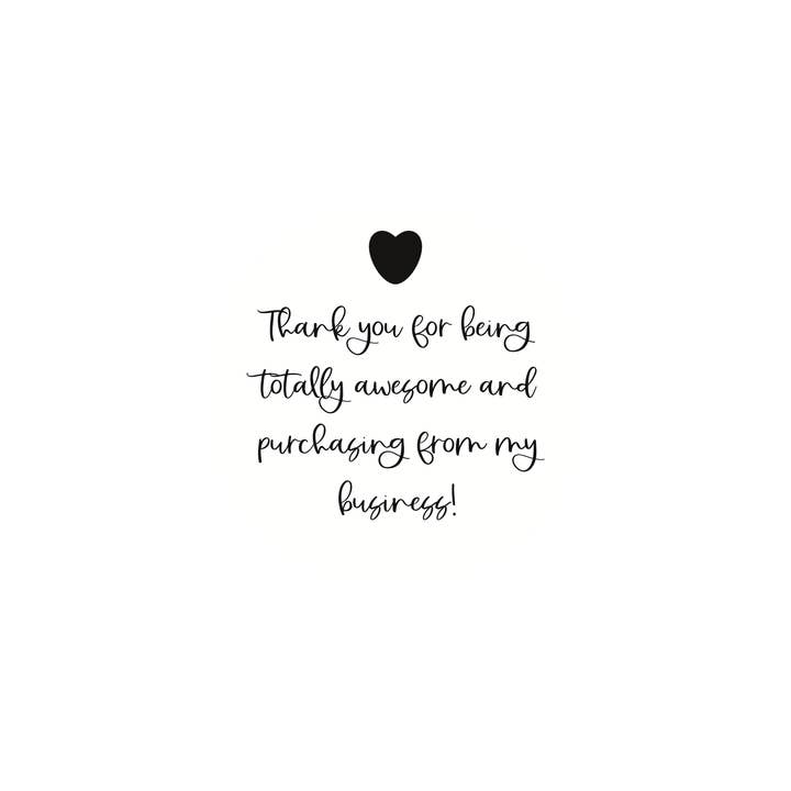 25 TY your awesome packaging stickers for wholesale by Juli's Art Cafe