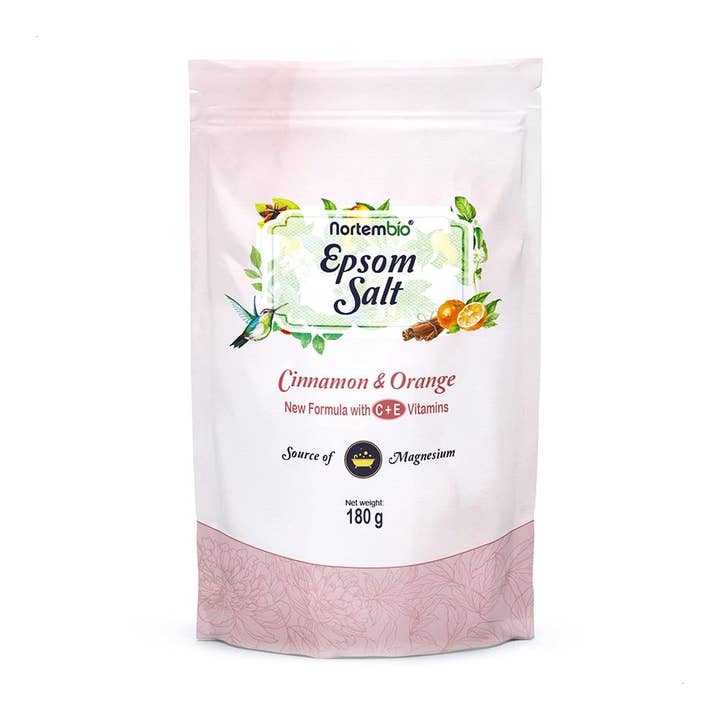 Sel d'Epsom, 180 g, parfum 100 % cannelle et orange pour la vente par NORTEM BIOTECHNOLOGY GROUP