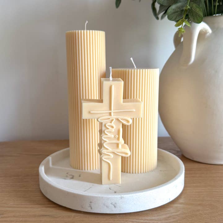 Cross Faith Decorative Candle for wholesale by Iconic Candles