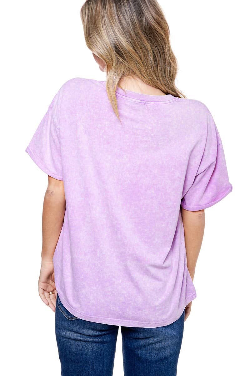 Foryeri - Vente T-shirt – femme - T-SHIRT TAILLE S S & S DÉLAVÉ AUX MINÉRAUX7