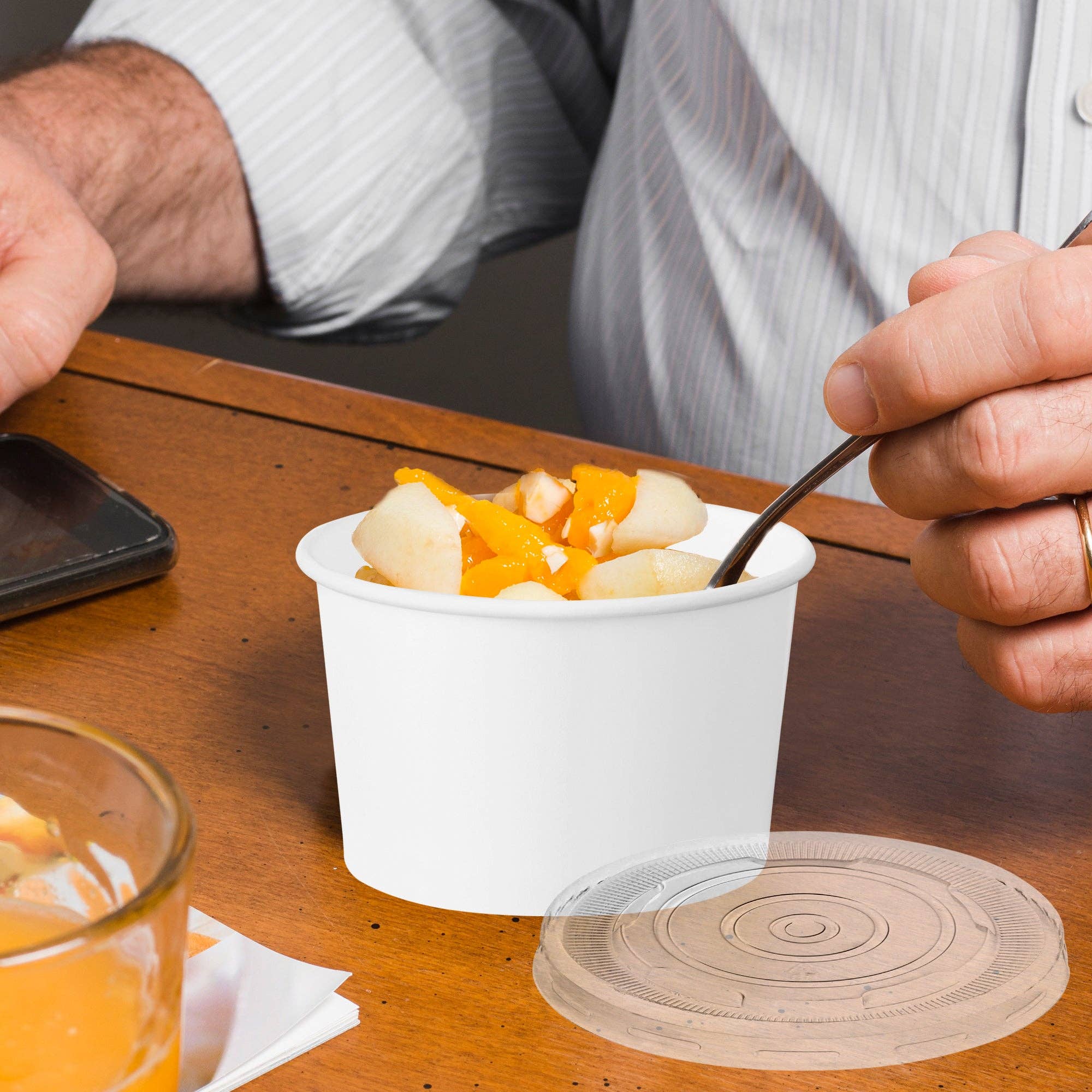 Smarty had a Party - Wholesale Disposable cup - Lids for Squat Paper Soup Cups - 1000 pcs4