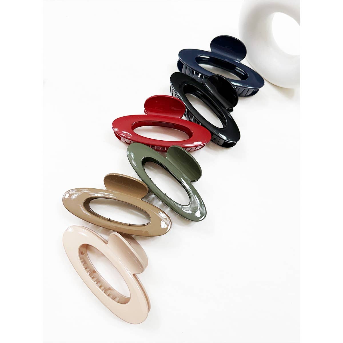 MIX COLOR Fall Shades of Round Hair Claw for wholesale on Faire2