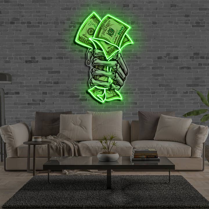 "Take my Money" Neon x Acrylic Artwork for wholesale by Neon Icons