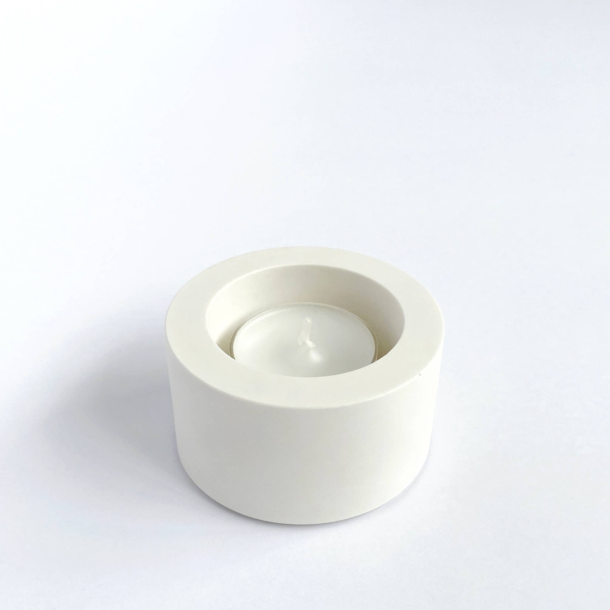 Sart Craft - Wholesale Candle Holder - SART CRAFT cylinder shape tealight holder White 4x7cm