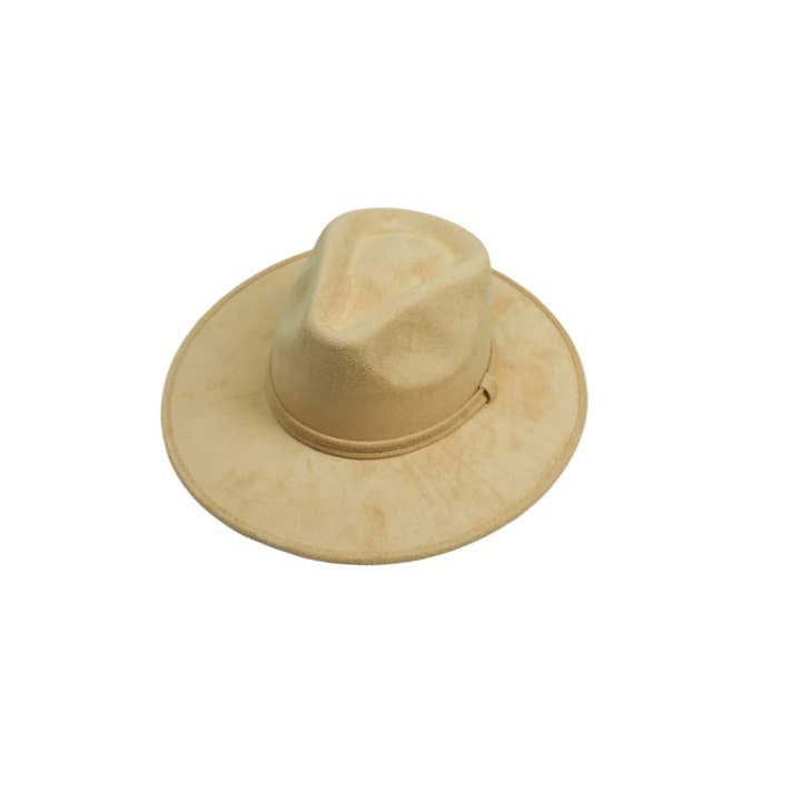 Wilder and Soul - Wholesale Fedora - Women's - Vegan Suede Rancher Hat - Nude