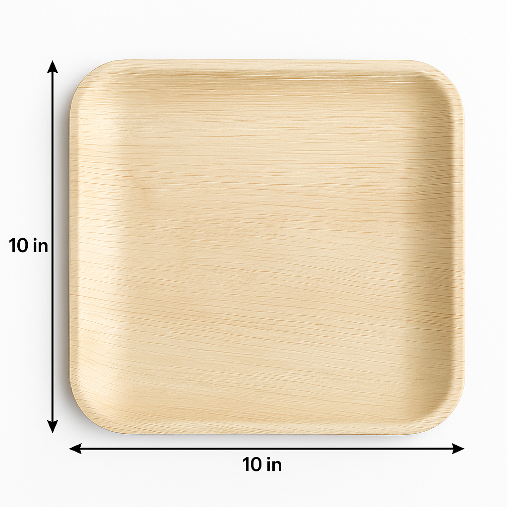 Rita Global Traders – Engroshandel Engangstallerken – 10 firkantede palmeblad engangs bambus tallerkener til thanksgiving2