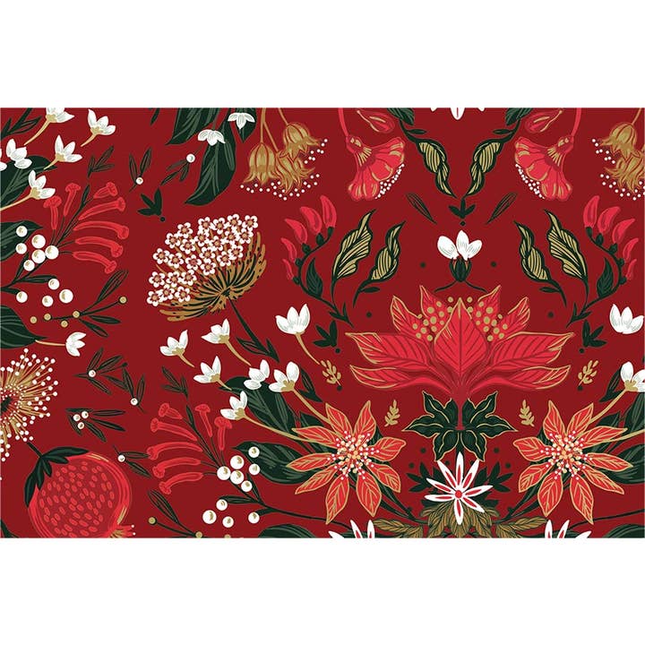 Premium Metallic Gift Wrap Christmas Garden for wholesale by Punch Studio