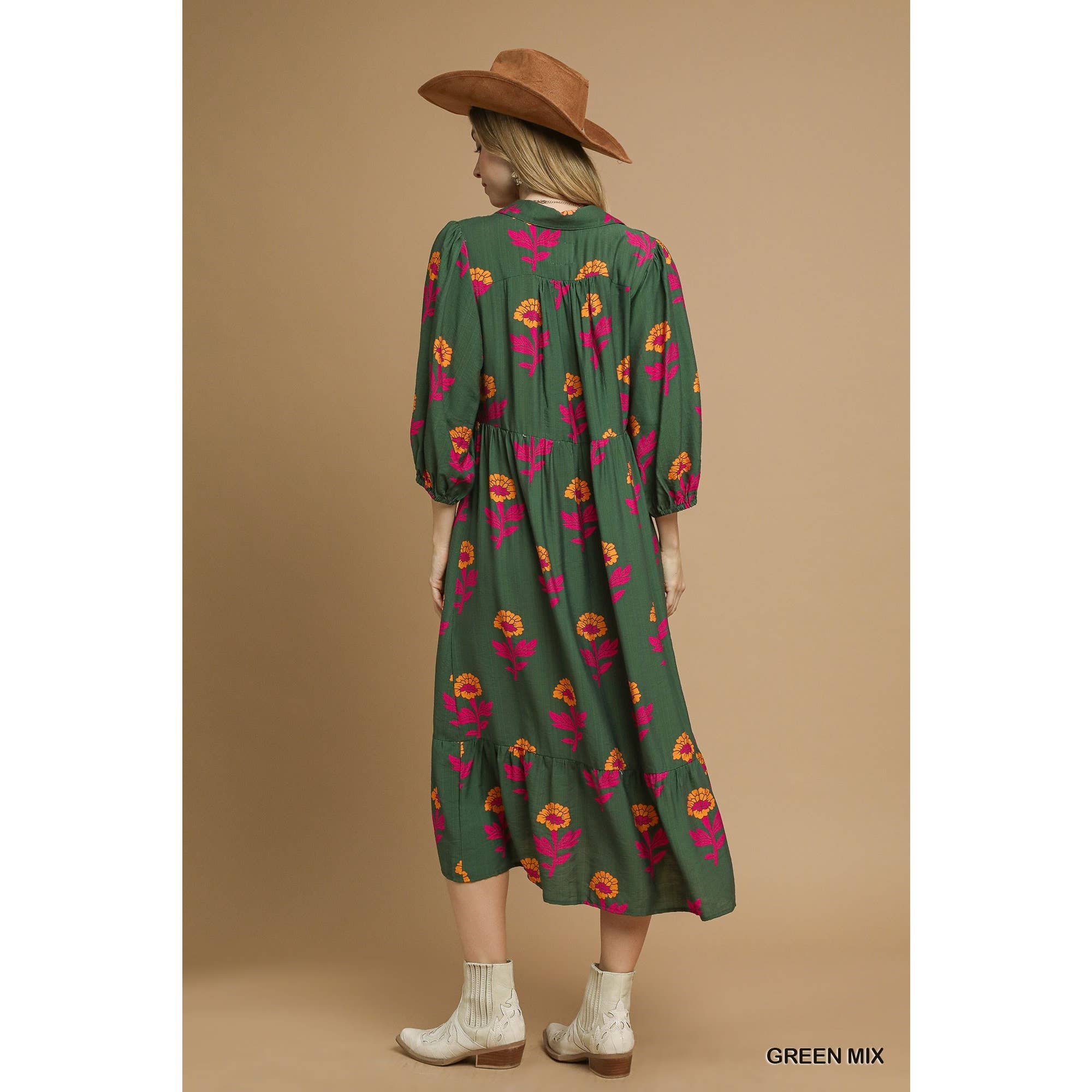 STYLE USA - Wholesale Jurk - Dames - Maxi jurk met bloemenprint8