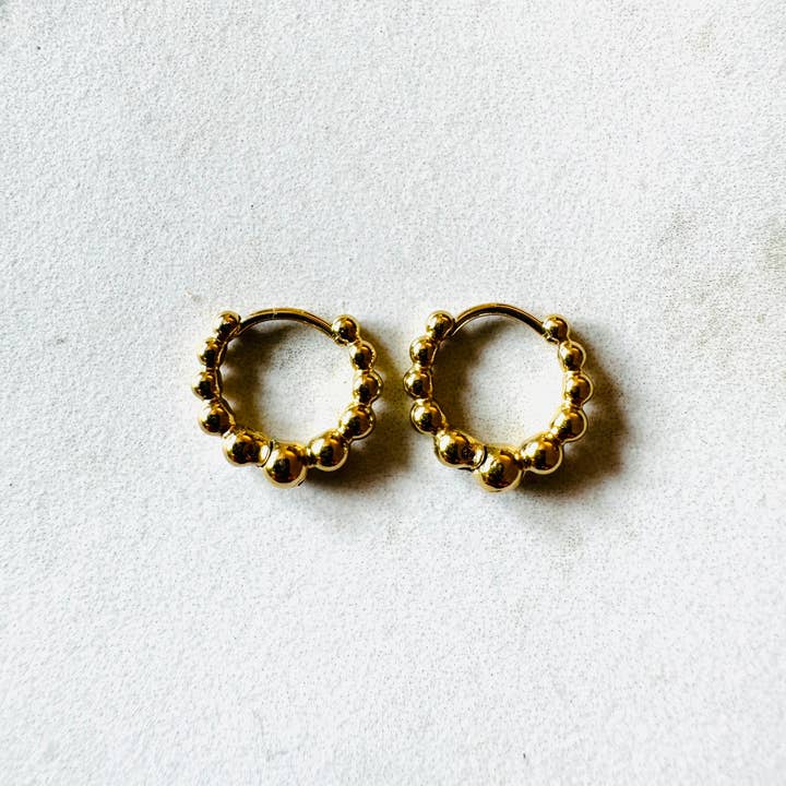 Cassette Barcelona - Venta al por mayor Pendientes de aro - Pendientes de aro mini Senbei0