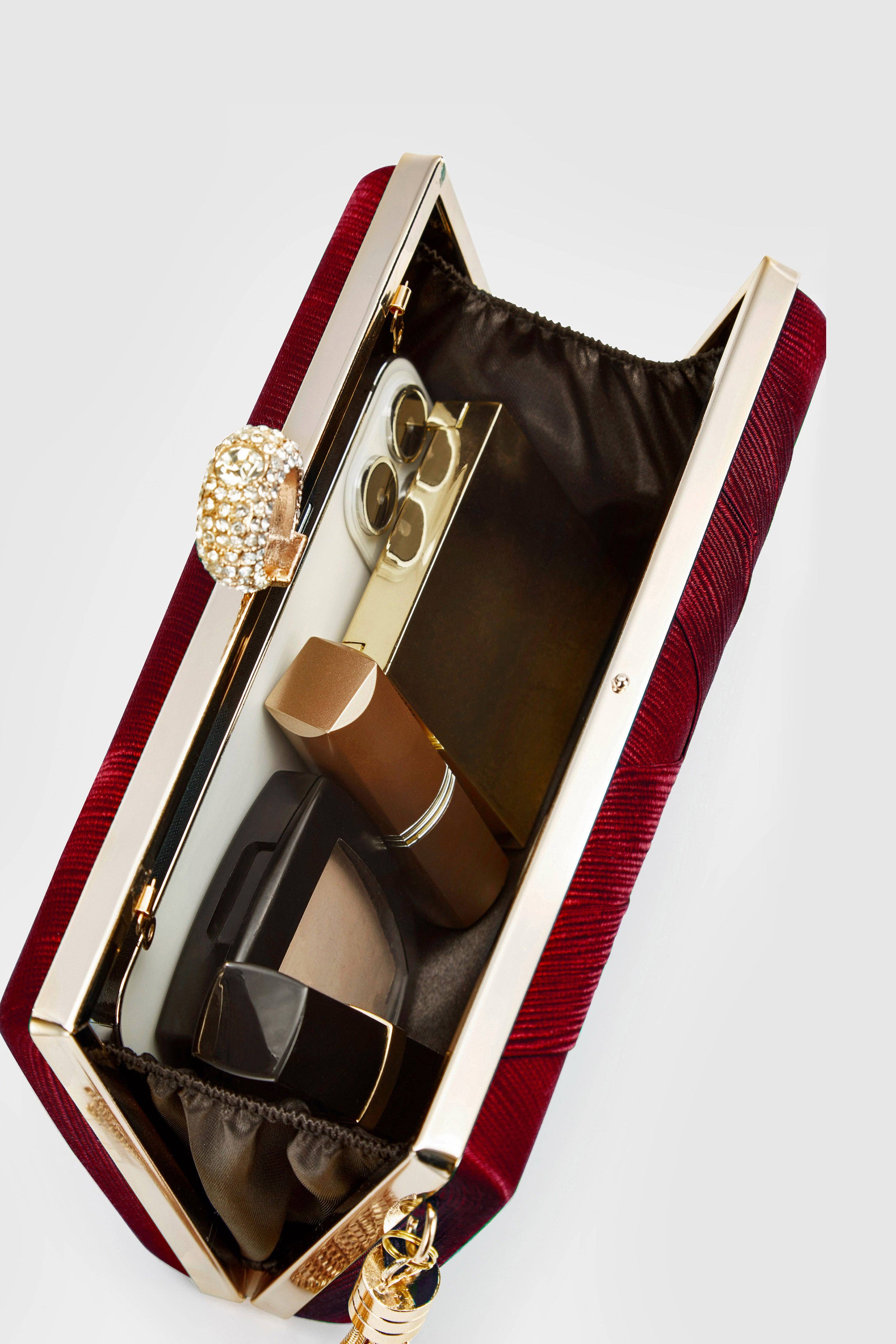 BABEYOND - Wholesale Clutch Bag - Women's - Vintage Tassel Pendant Rhinestones Clutch Purse13