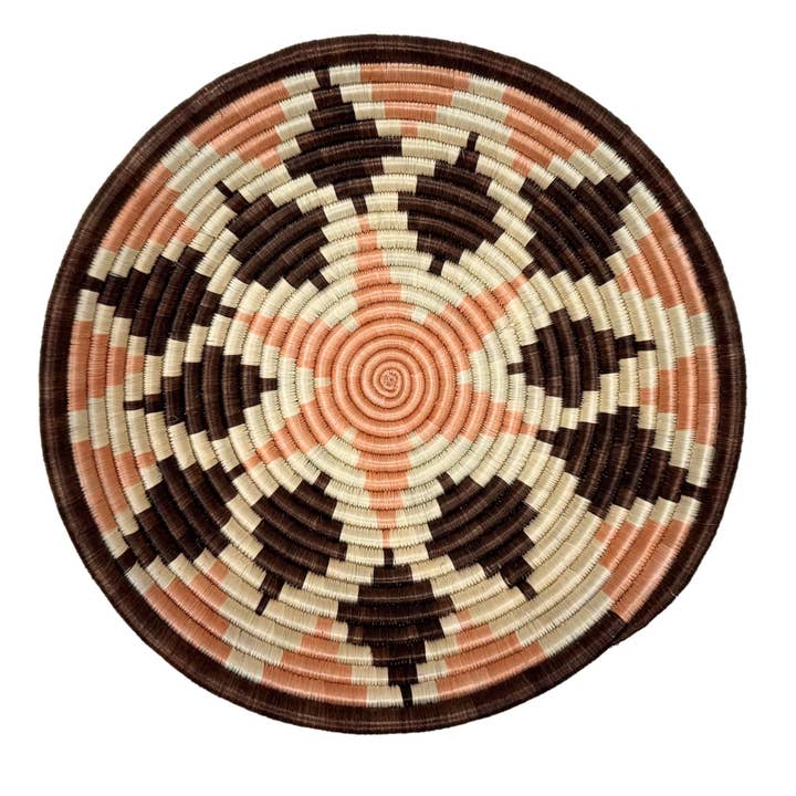 African Rwanda Baskets Home/Wall Decor -Mixed Designs 12 in for wholesale by Global Crafts