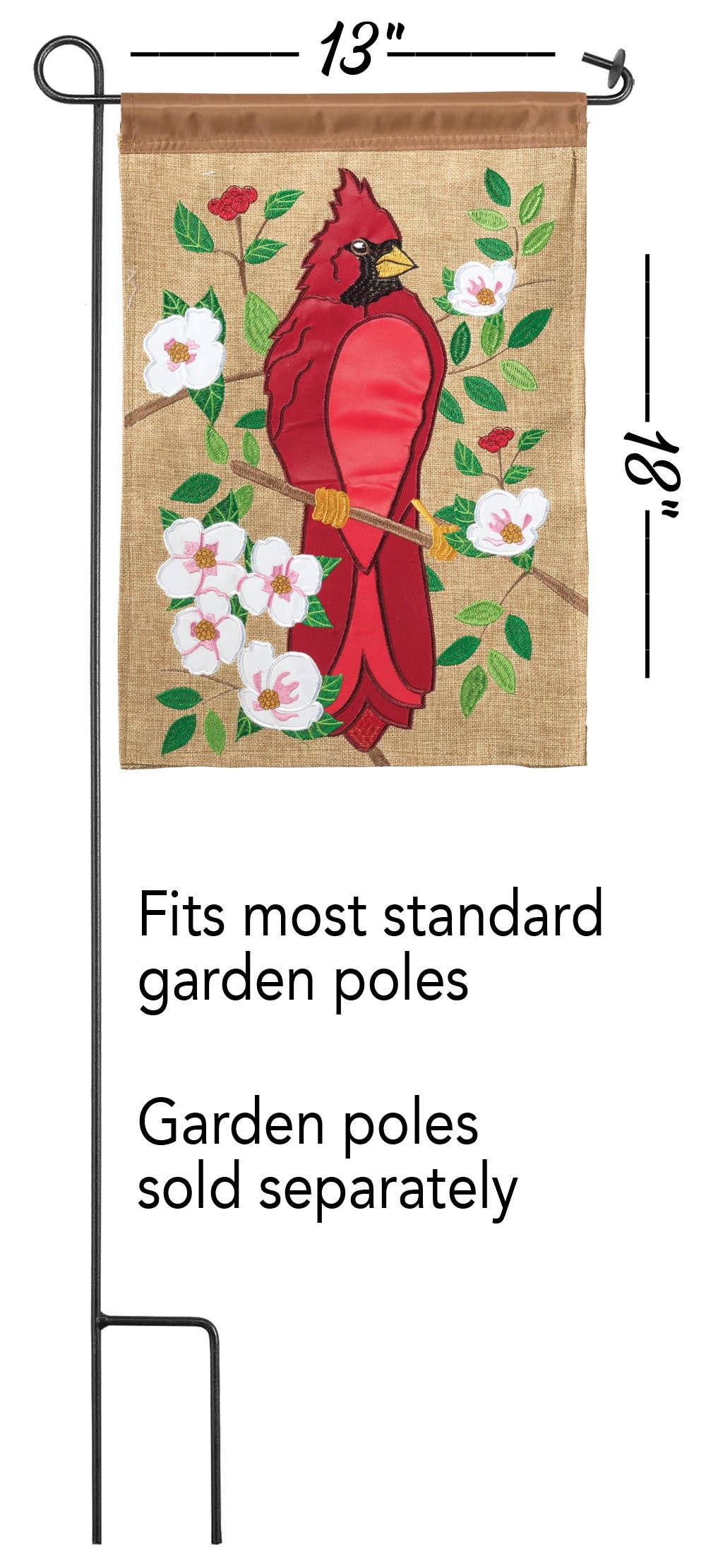 Magnolia - Wholesale Flag - Garden Flag Cardinal Burlap1