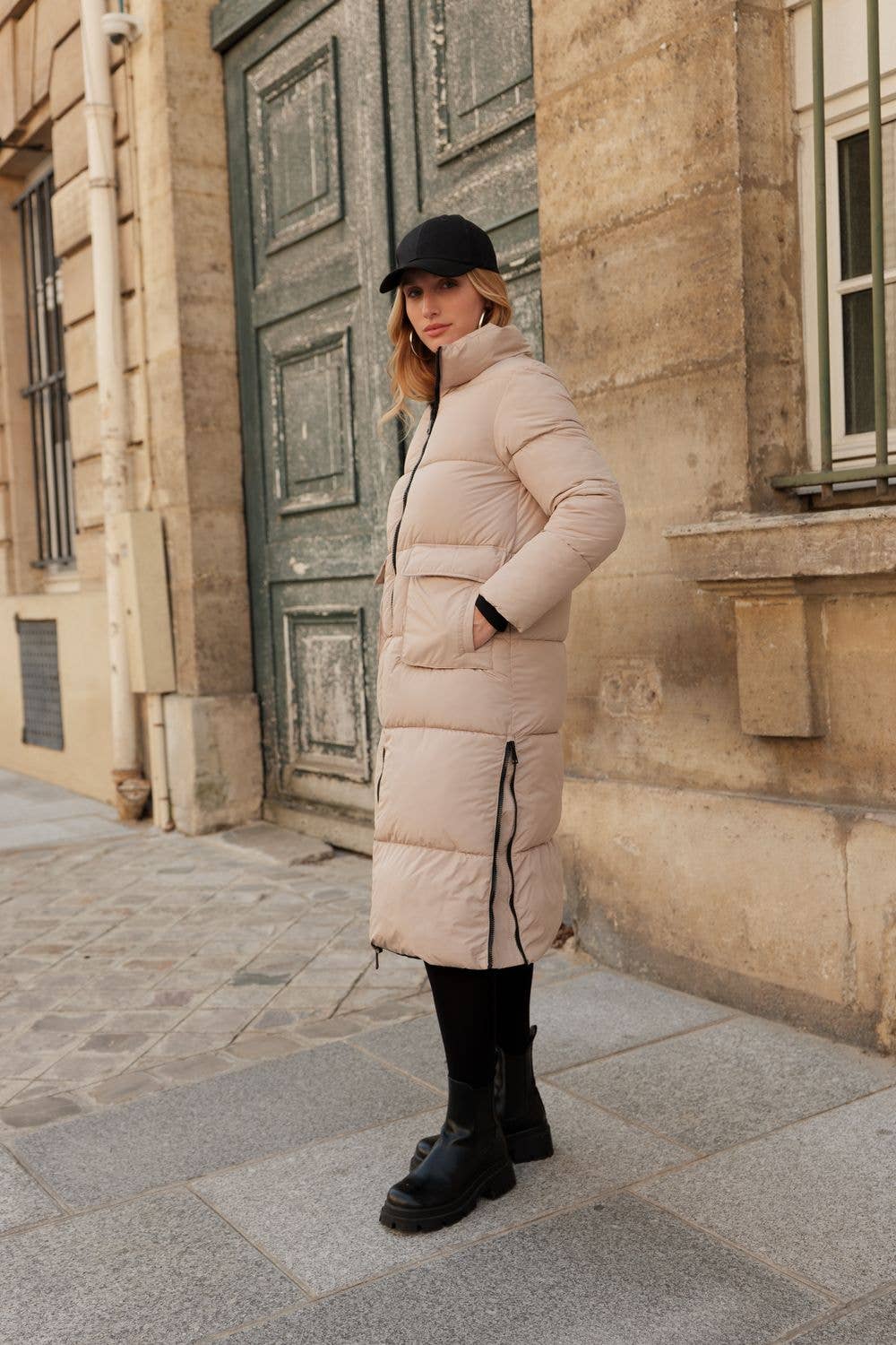 Attrait Paris - Vendita all'ingrosso Piumino - Donna - Giacca imbottita lunga trapuntata con collo alto6