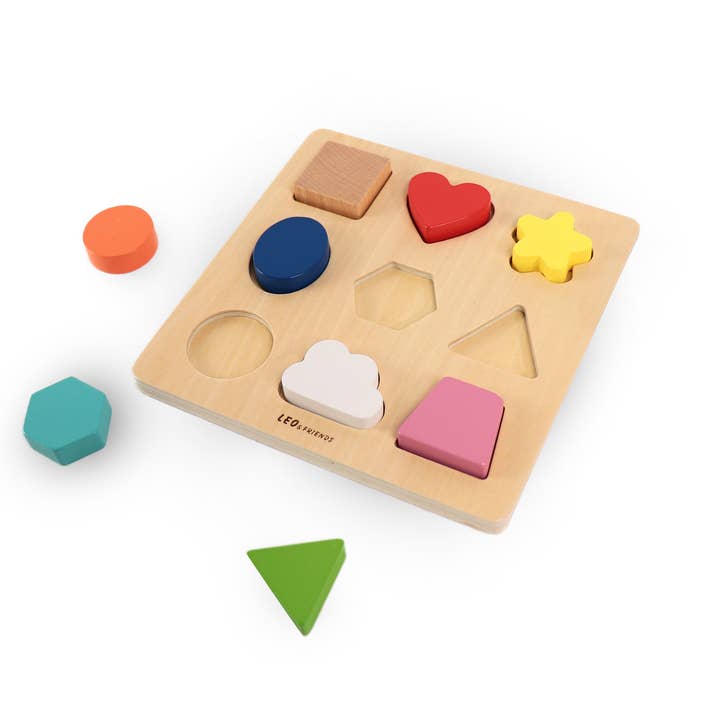 Leo & Friends - Wholesale Puzzle - Kids - Leo & Friends Color and Shape Sorter,Colorful Wooden Shapes3