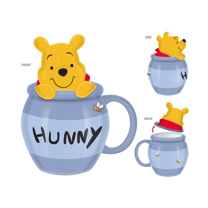 WTP Peeking From Hunny Jar Ceramic 3D Sculpted Mug w Topper for wholesale by Silver Buffalo