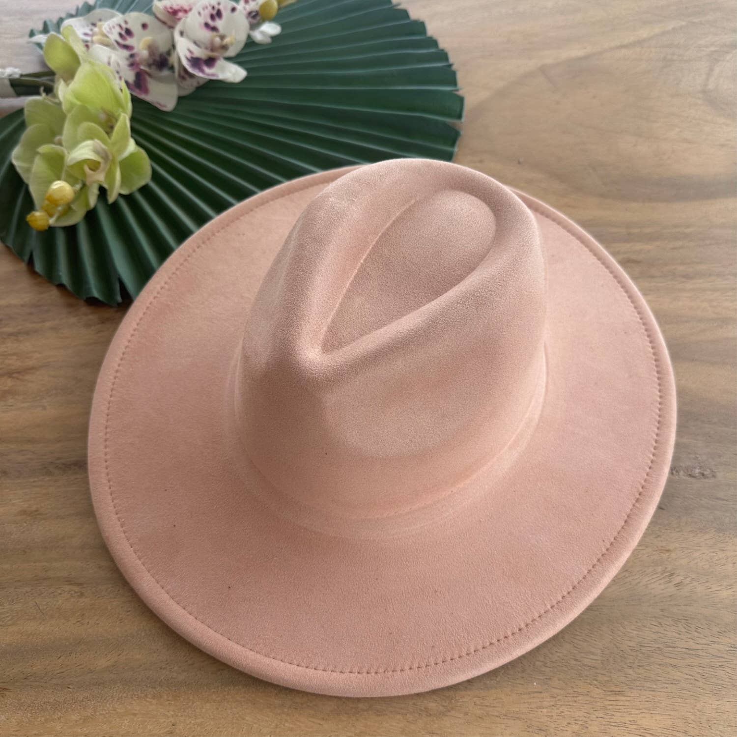 Queens INC - Vente Chapeau en feutre - femme - Chapeau haut de gamme en daim à large bord, classique et tendance0