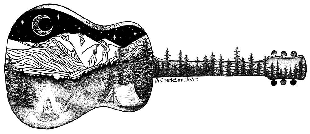 CherieSmittleArt - Wholesale Art Print - Camp Acoustic4