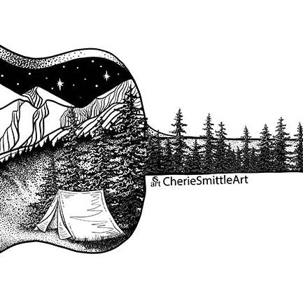 CherieSmittleArt - Wholesale Art Print - Camp Acoustic4