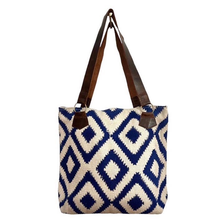 Blockprint Diamond Shoulder Bag for wholesale by Baizaar
