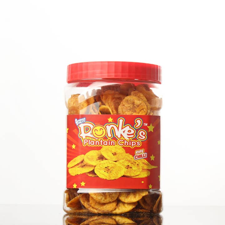 RONKE'S PLANTAIN CHIPS – wholesale Crisps – Ripe Sweet Yellow Plantain Chips (Chilli)
