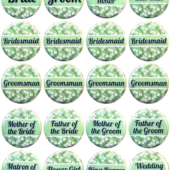 Wedding Button Set for wholesale by Buttonsmith