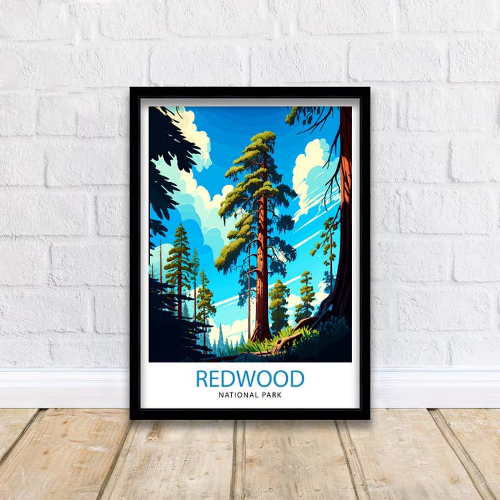 InkNPrintz – wholesale Art print – Redwood National Park Travel Poster4