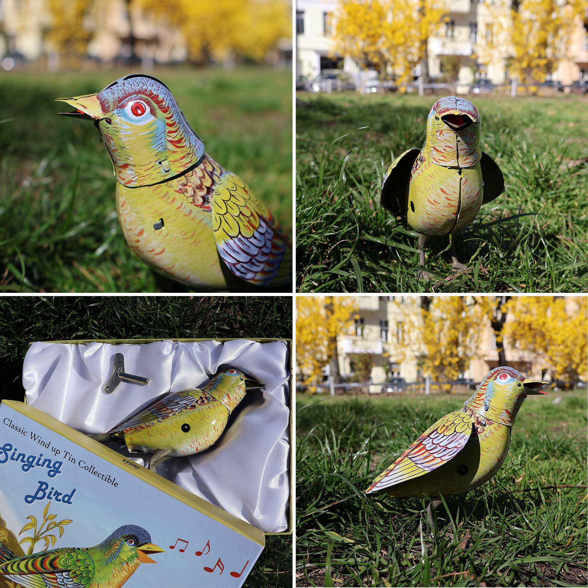 Tribal Trade GmbH - Wholesale Decorative Figurine - Tin toy singing bird songbird6