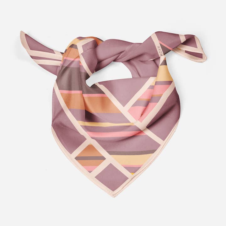 Violet silk square scarf Cit v3 for wholesale by Hamzah