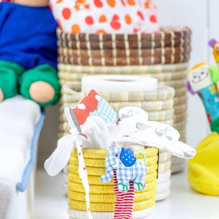 WomenCraft - Wholesale Basket - Katakuru Storage Basket & Planter | Colour Block Design | UY2