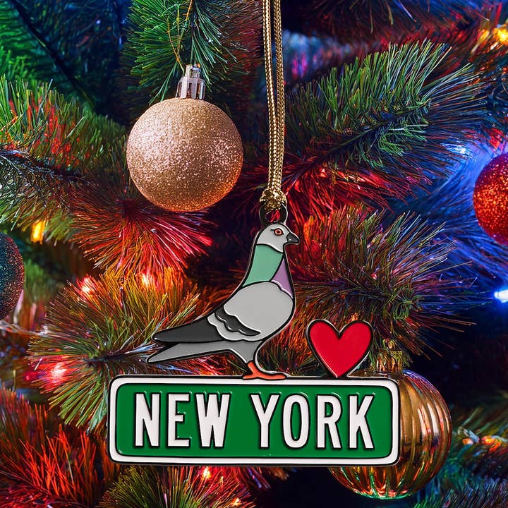 THE FOUND - Wholesale Ornament - New York Pigeon NYC Enamel Holiday Ornament1