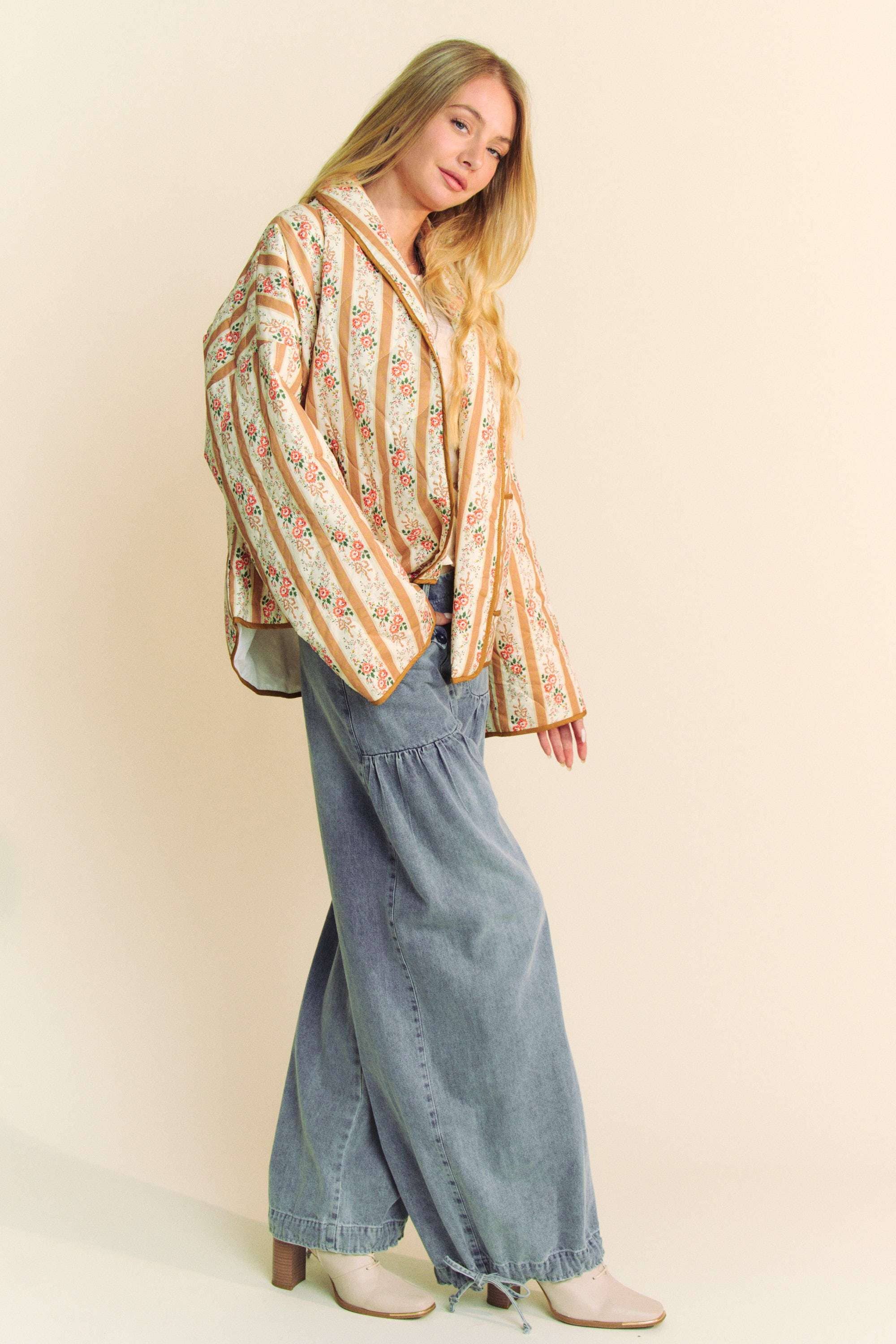 Davi & Dani - Wholesale Jas - Dames - WAIVY GEWATTEERDE OPEN JAS MET BEHANGPRINT8