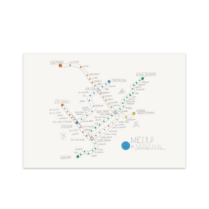 Impression d'art du métro de Montréal pour la vente par Baltic Club