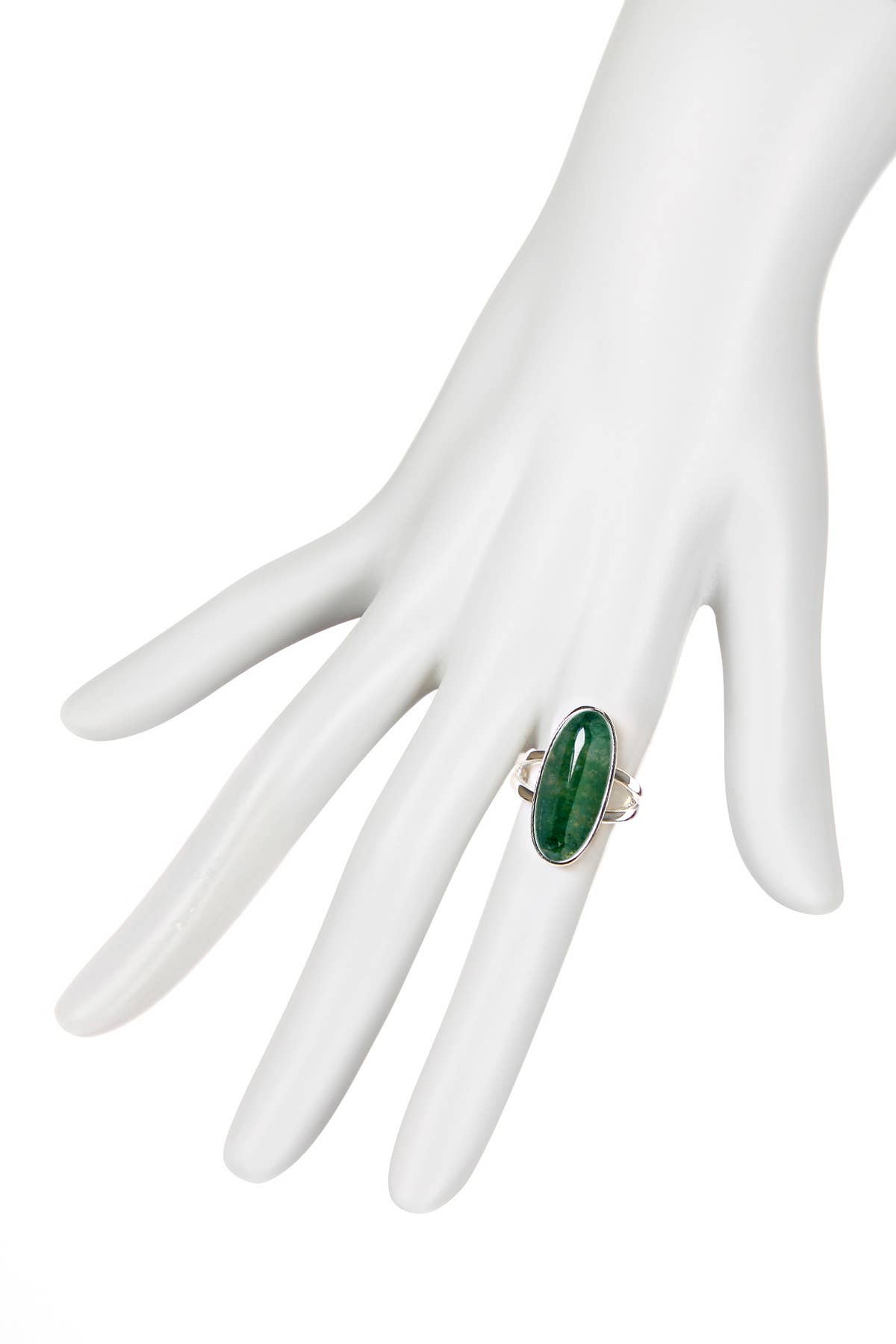 Zoey Simmons - Wholesale Cocktail/Statement Ring - Moss Agate Oval Cabochon Ring - SF1