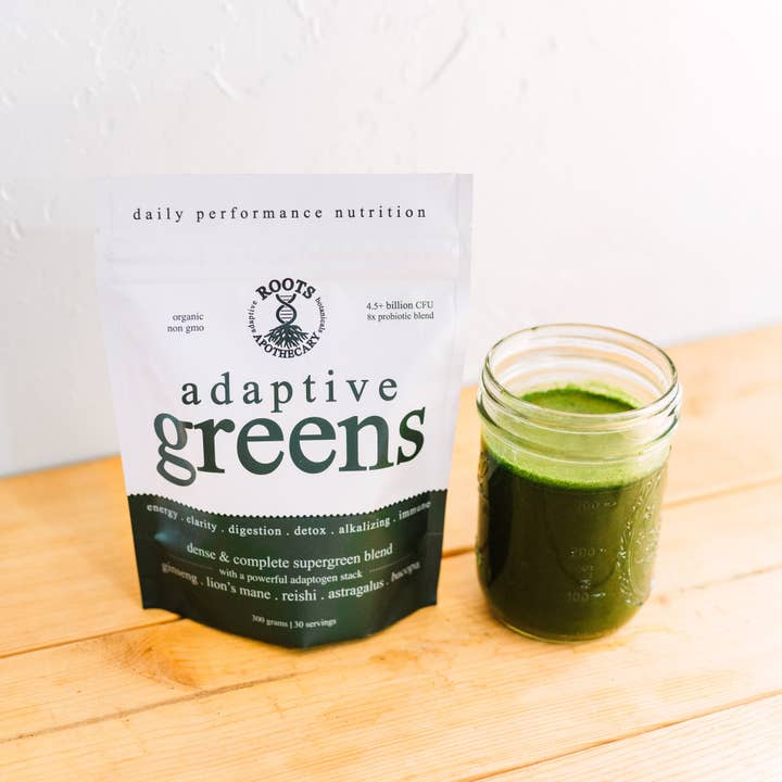 Roots Apothecary - Wholesale Protein/Superfood Powder - adaptive greens. performance superfood.