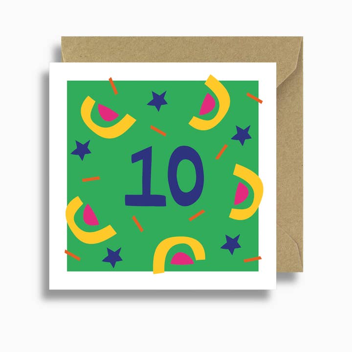 Cartão de 10º aniversário por atacado de Lizzie Chancellor